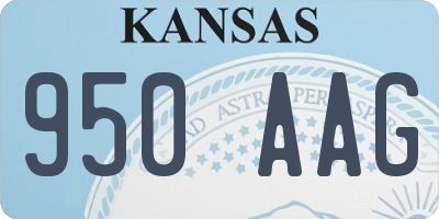 KS license plate 950AAG