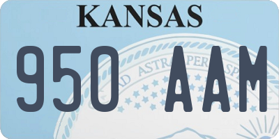 KS license plate 950AAM