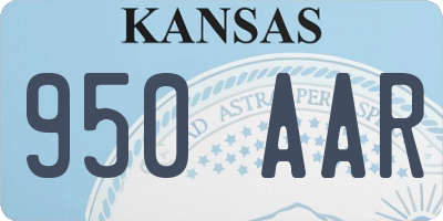 KS license plate 950AAR
