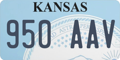 KS license plate 950AAV