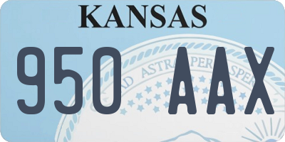 KS license plate 950AAX