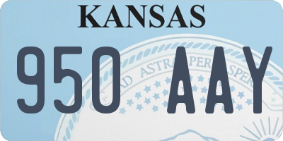 KS license plate 950AAY
