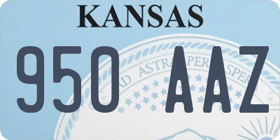 KS license plate 950AAZ