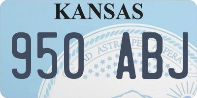 KS license plate 950ABJ