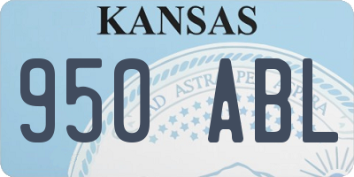 KS license plate 950ABL
