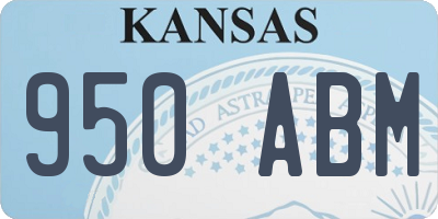 KS license plate 950ABM