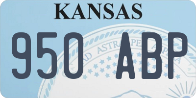 KS license plate 950ABP