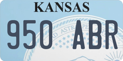KS license plate 950ABR