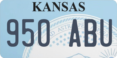 KS license plate 950ABU