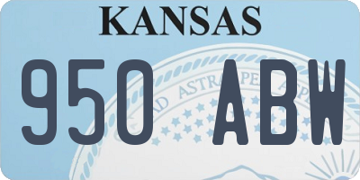 KS license plate 950ABW