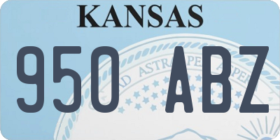 KS license plate 950ABZ