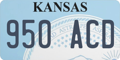 KS license plate 950ACD