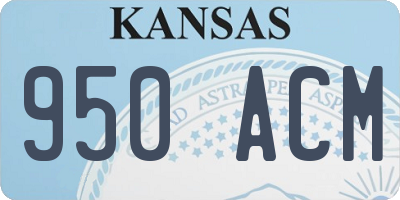 KS license plate 950ACM