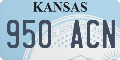 KS license plate 950ACN