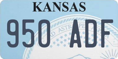 KS license plate 950ADF