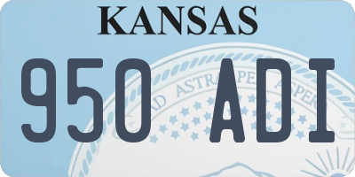 KS license plate 950ADI