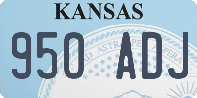 KS license plate 950ADJ
