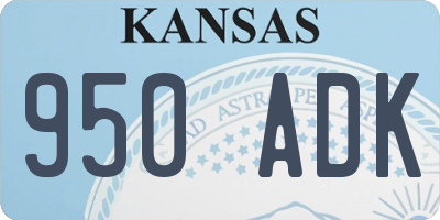 KS license plate 950ADK