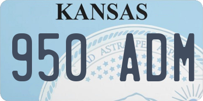 KS license plate 950ADM