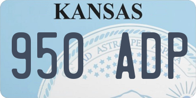KS license plate 950ADP