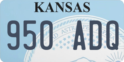 KS license plate 950ADQ