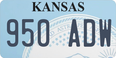 KS license plate 950ADW