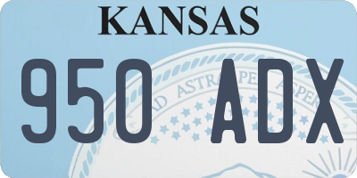 KS license plate 950ADX