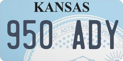 KS license plate 950ADY