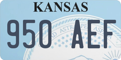 KS license plate 950AEF