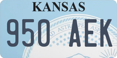 KS license plate 950AEK