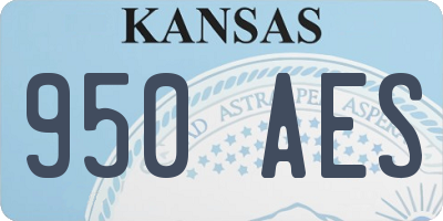 KS license plate 950AES
