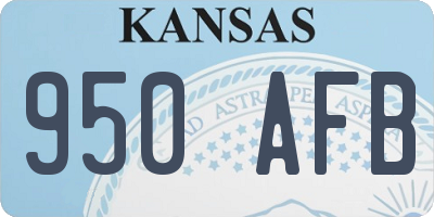 KS license plate 950AFB