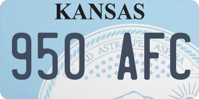 KS license plate 950AFC