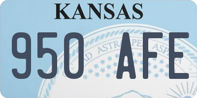 KS license plate 950AFE