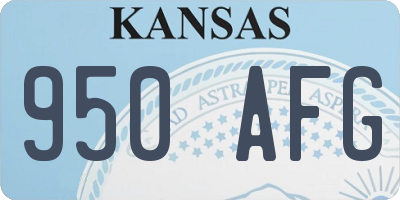 KS license plate 950AFG