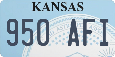 KS license plate 950AFI