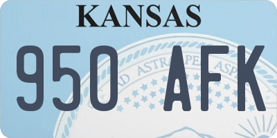 KS license plate 950AFK