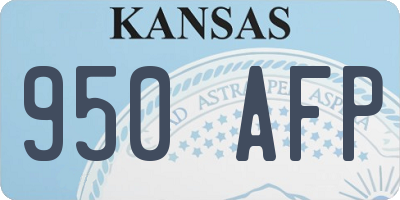 KS license plate 950AFP