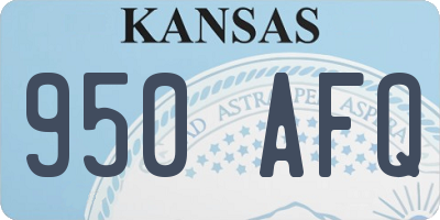 KS license plate 950AFQ