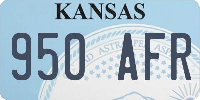 KS license plate 950AFR