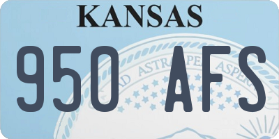 KS license plate 950AFS