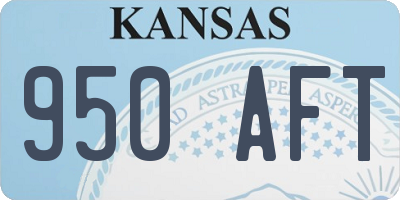 KS license plate 950AFT