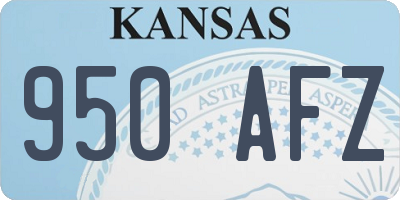 KS license plate 950AFZ