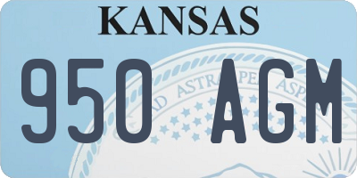 KS license plate 950AGM
