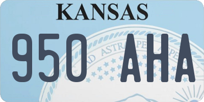 KS license plate 950AHA