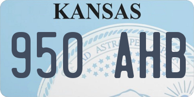 KS license plate 950AHB