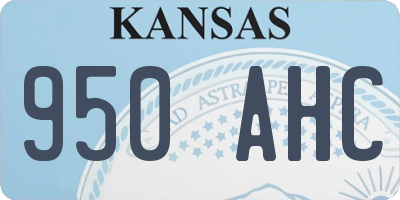 KS license plate 950AHC