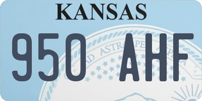 KS license plate 950AHF