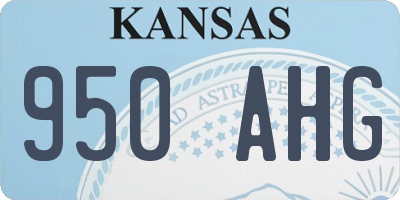 KS license plate 950AHG