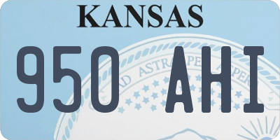 KS license plate 950AHI